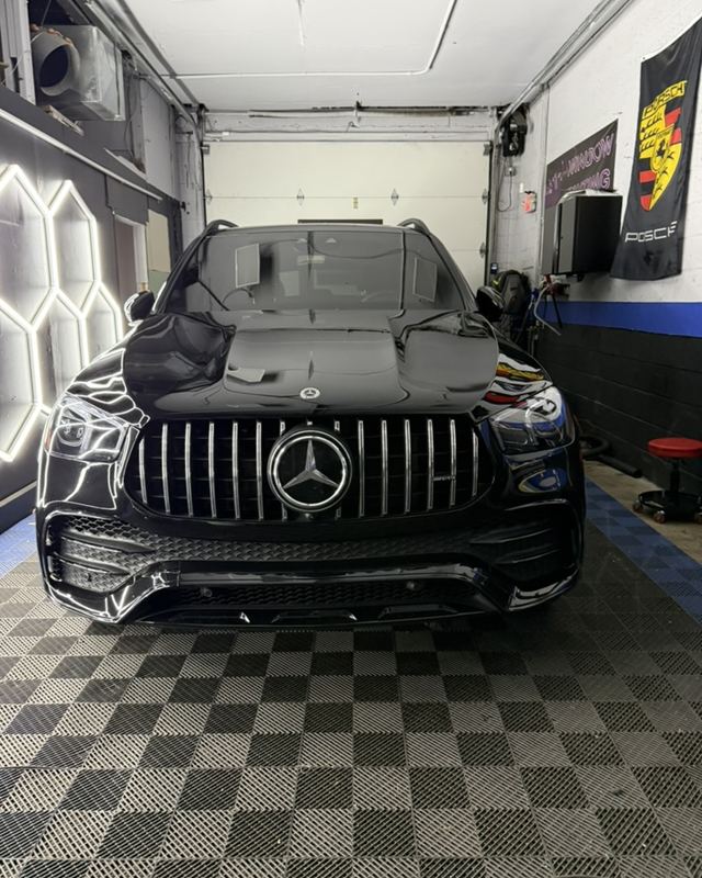 Black Mercedes-Benz GLE in the Zephyr Customz studio